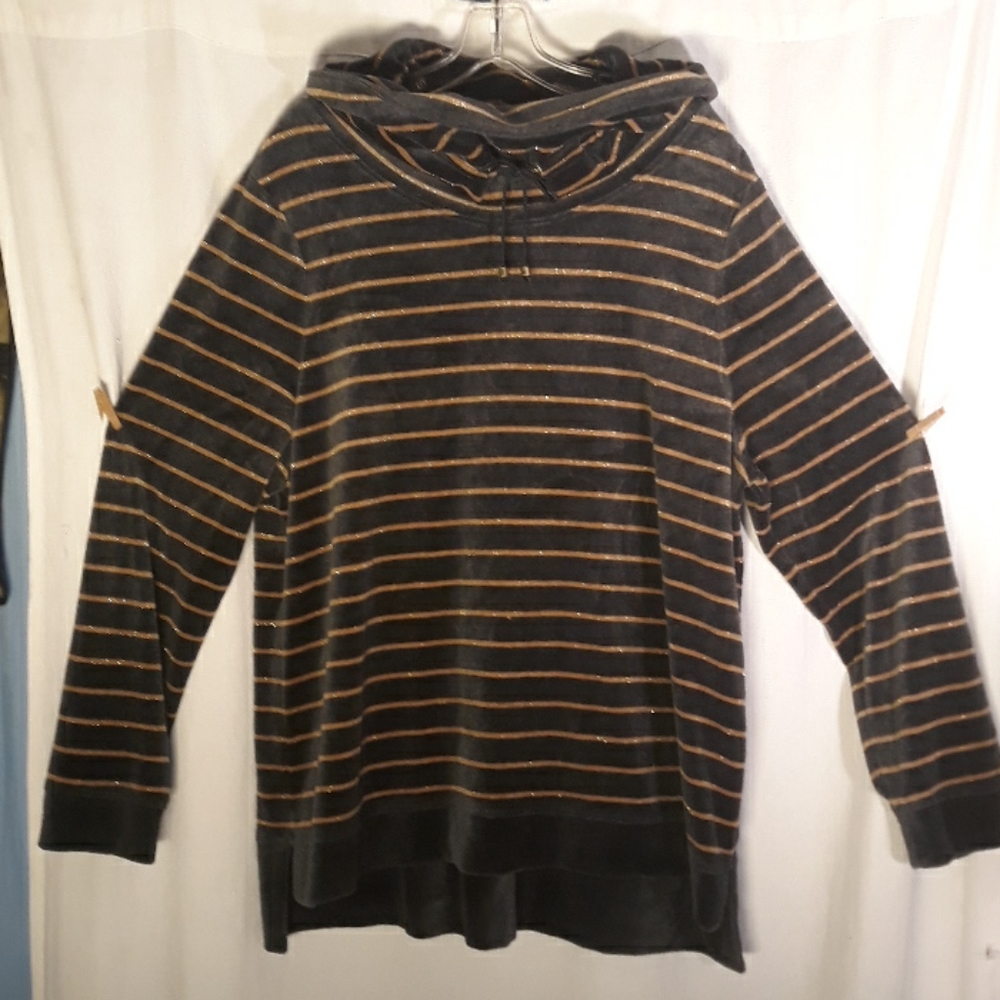 ZENERGY by Chico's sz 3 XL pull-over velour Top